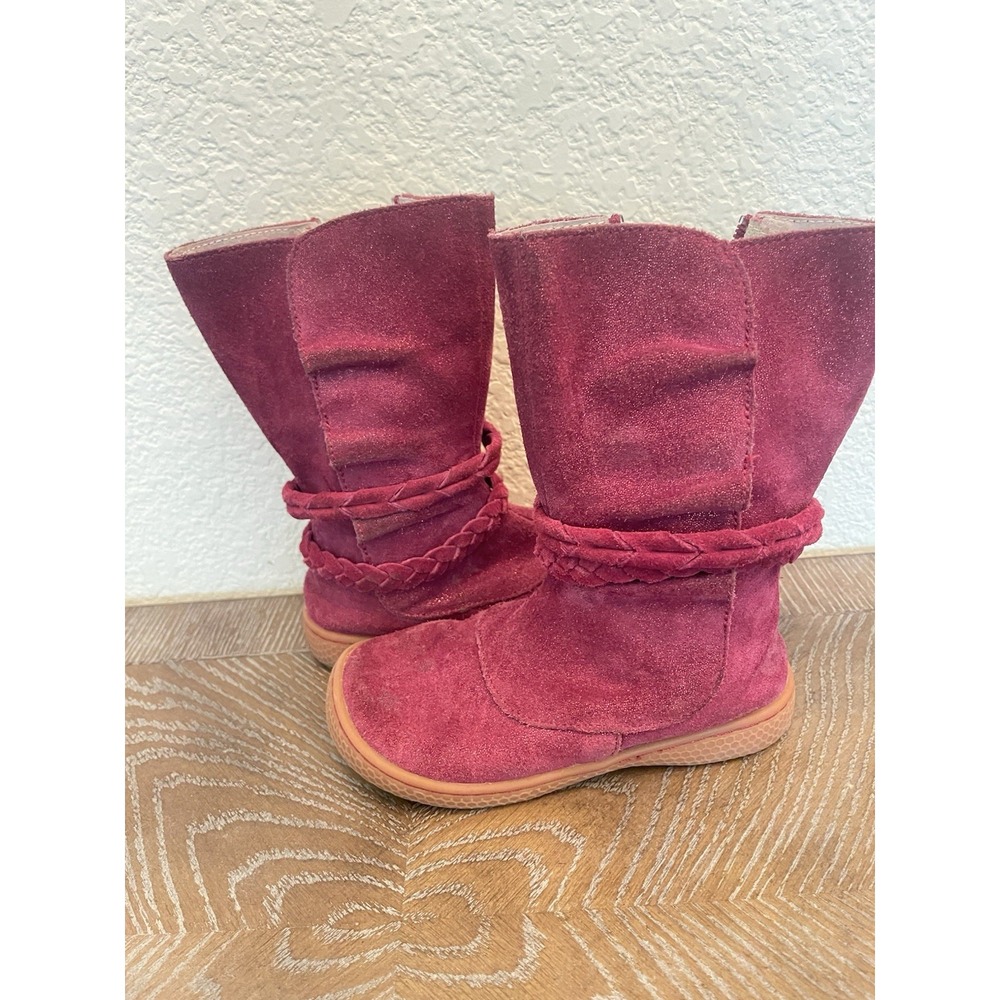 Livie & Luca Girls Shoes Boots Calliope Burgundy Shimmer Size 10